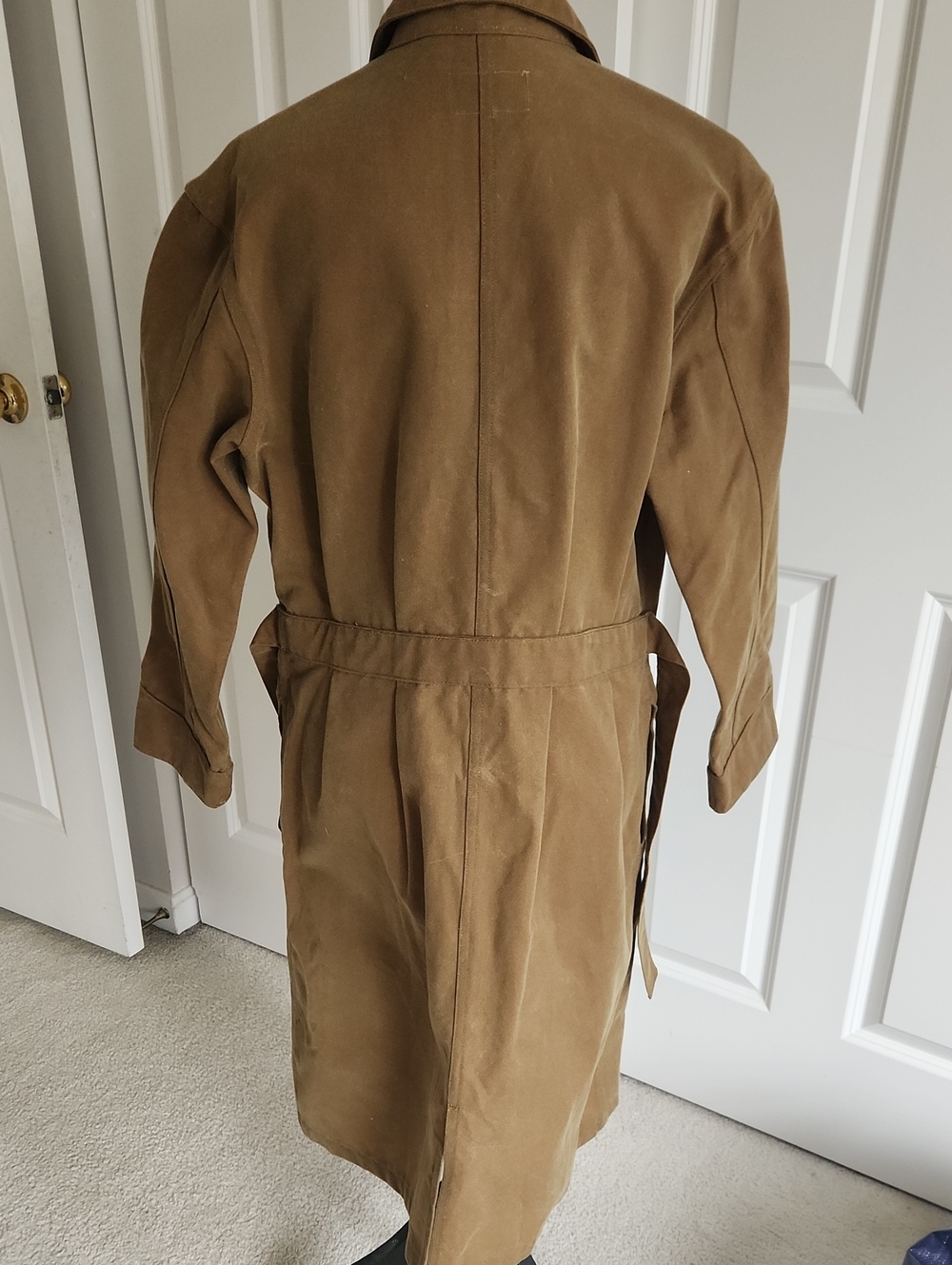 Imogene + Willie Anni Oil Cloth Trench SZ XS/S HTF Handmade In USA 100% Cotton - Picture 6 of 7